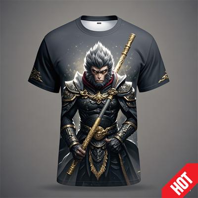 Novelty T Shirt For Men Shirt Black Myth Wukong Game 3d Printed T-shirt Clothing Designer Short Sleeve Tees Vintage T-shirt