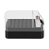 2 in 1 Nail Drill Bit Holder 30 Slots Transparent Dust Proof Nail Drill Bits Case Cleaner Brush for Manicure