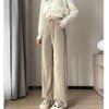 Lamb Velvet Corduroy Wide-leg Women's Autumn and Winter Plus Size Extra-thick Straight-leg Pants