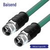 Baisende M12 X-kodad Högflexibel Industriell Ethernet-kabel
