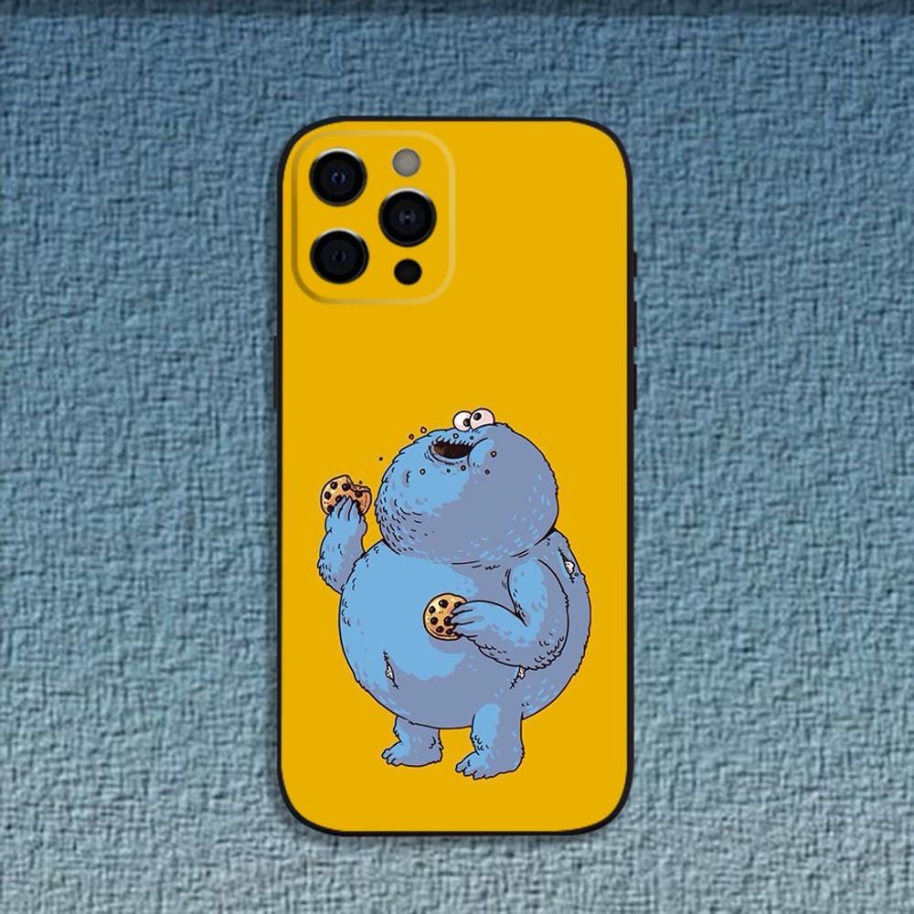 Funny C-Cookie-M-Monster Phone Case For iPhone 16,15,14,13,12,11,Pro,X,XS,Max,XR,Plus,Mini Soft Black Cover