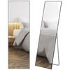 Full Length Dressing Mirror, Floor Standing or Wall Hanging, Aluminium Alloy Framed Full Body Mirror for Bedroom, Living Room, 50 X 161.5cm, Black