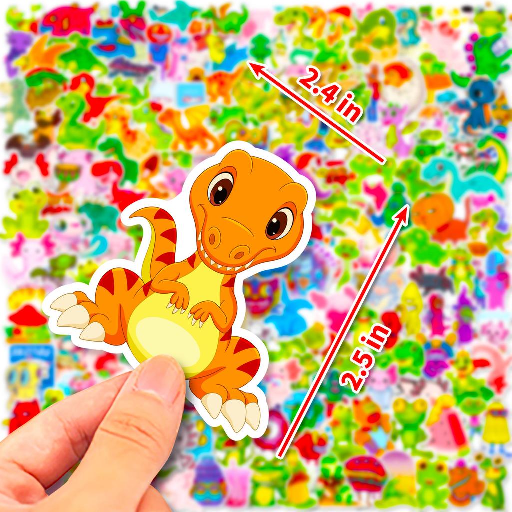 200 Mix And Match Animal Stickers Dinosaur Salamander Frog Monster Cartoon Collection Children'S Stickers