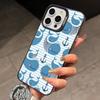 Whale P-Pattern  Phone Case For iPhone 17,16,15,14,13,12,11 Plus,Pro Max,XS,Colorful Silver Phone case Funda Cover