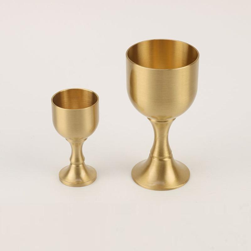 Brass Wine Glass Restaurant Goblet Tabletop Red Wine And White Wine Trumpet Copper Crafts Copper Decoration Mini Shot Glass