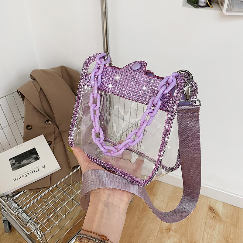 Sac à Main Clair Unisexe Sac Bandoulière Transparent PVC - Pour Concerts, Festivals, Stades, Voyages - Étanche Sac Unisexe Transparent Sécurité événement