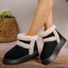 Fashion Thick Bottom Snow Boots Women Fashion Warm Cotton Shoes Flat Anti-slip Casual Short Boots Black Winter Shoes Women Botas Mujer