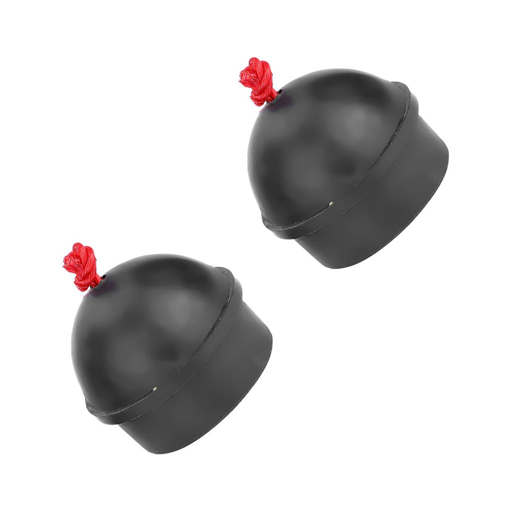 2pcs No Slip Cue Tip Chalk Billiard Pool Cue Chalk Holder with Cord for Snooker Pool (Black)