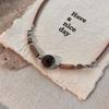 Personality Retro Splicing Tiger's Eye Stone Beads Maillard Leather Rope Choker Necklace for Women Men Punk Trendy Jewelry Gifts