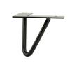 Hairpin Loft Furniture Leg, Black Matte, Height 10 Cm - 2 Rods