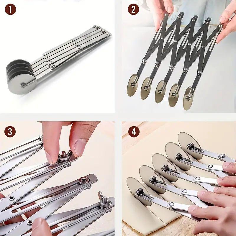 1PCS Stainless Steel Wheel Dough Cutter Flexible Roller  Blade Pizza Pastry Divider Professional Bakeware Tool Kitchen Essential