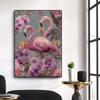 Colorful Vintage Flamingo Illustration Posters Natural Flowers Modern Prints Canvas Wall Art Pictures Home Living Room Decor