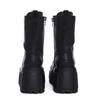 10cm klobige Stiefel Neue Damen Super Hohe Schuhe Damen Dicksohlige Britischer Stil Punk Mode Plateau Stiefel Klobige Motorradstiefel