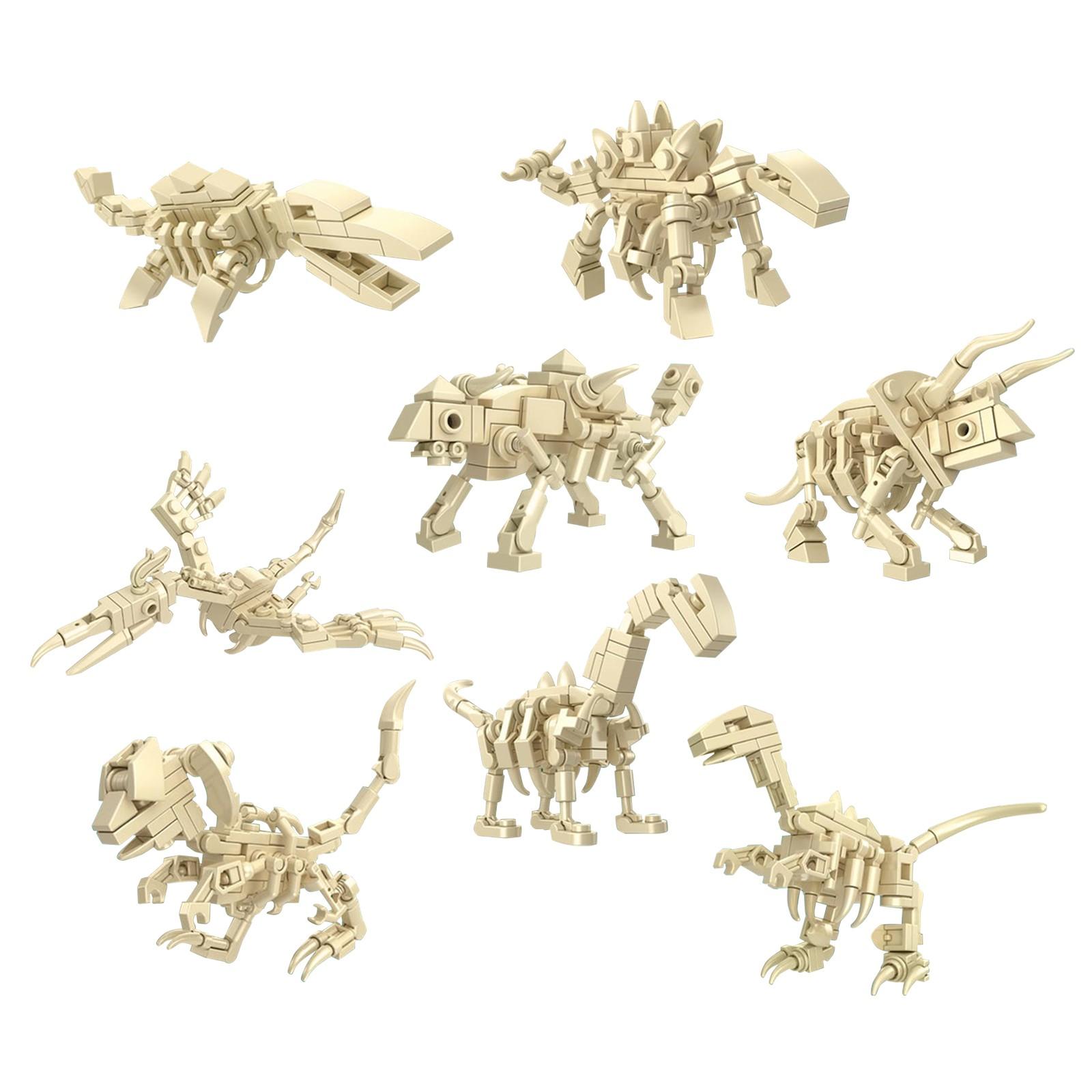 

8 штук игрушек-конструкторов скелетов для мальчиков и девочек, ручная сборка One Size белый