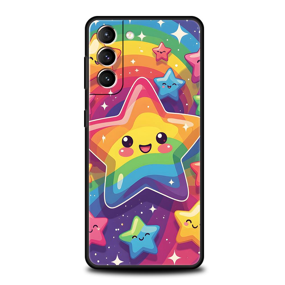 Phone Case for Samsung Galaxy S25 Edge S24 S23 S22 S20 S21 FE Ultra S10 S10E Plus 5G Soft TPU Creative Adorable Cartoon Pattern
