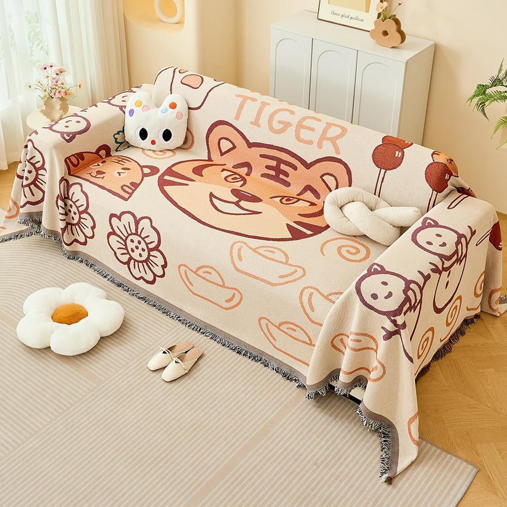 

Non-Slip Ins Cream Wind Sofa Mat Thickened Cotton Yarn Sofa Cover Living Room S-Style 4