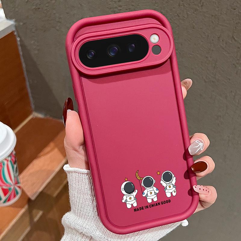 Niedlicher Planet Star Astronaut Print TPU Stoßfeste Hülle für Google Pixel 9 Pro XL 8 Pro 8A Linsenschutz Matte Soft Phone Cover