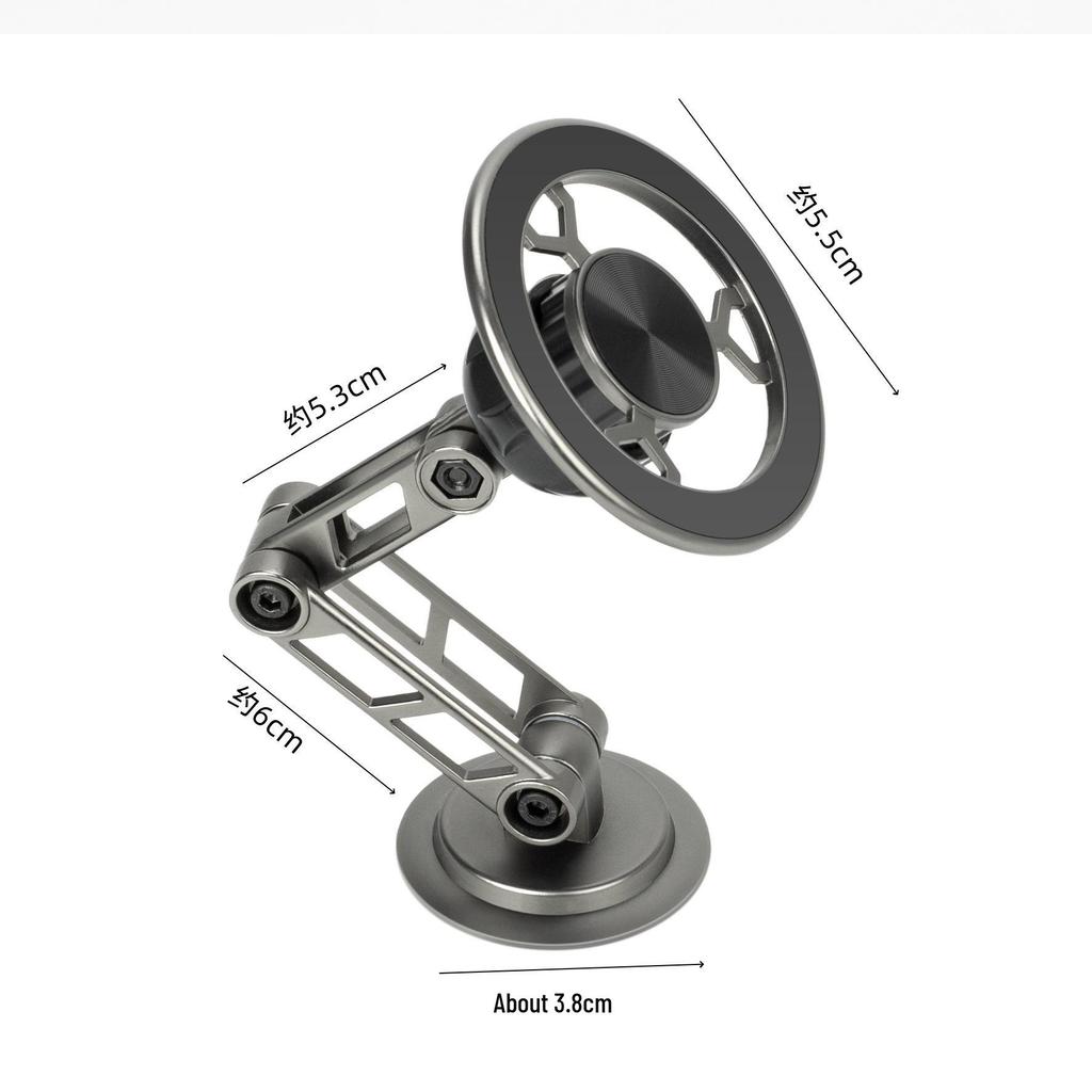 Double Foldable Magnetic Car Dashboard Phone Holder - High-End Rotatable Design