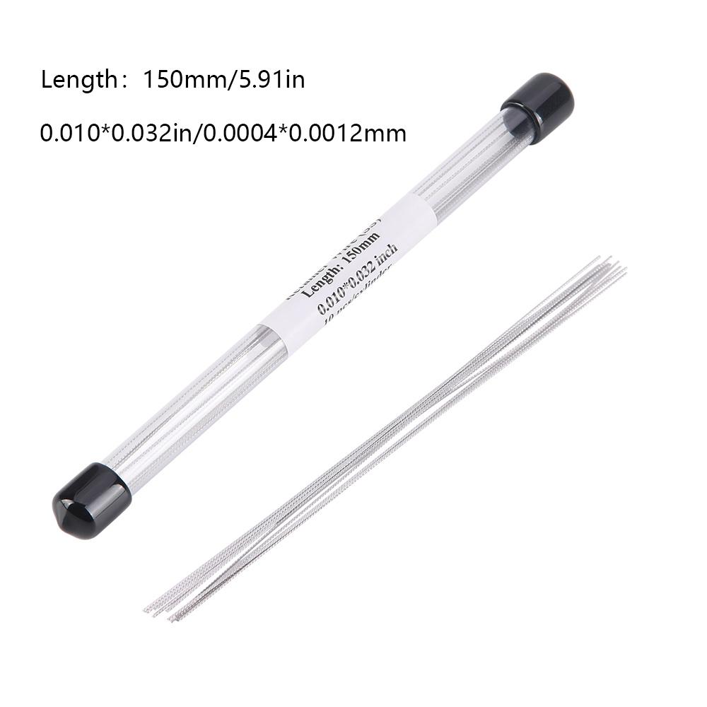 10Pcs Dental Orthodontic Lingual Retainer Wires Flat Straight Twist Wires Stainless Steel 15Cm Dentistry Materials