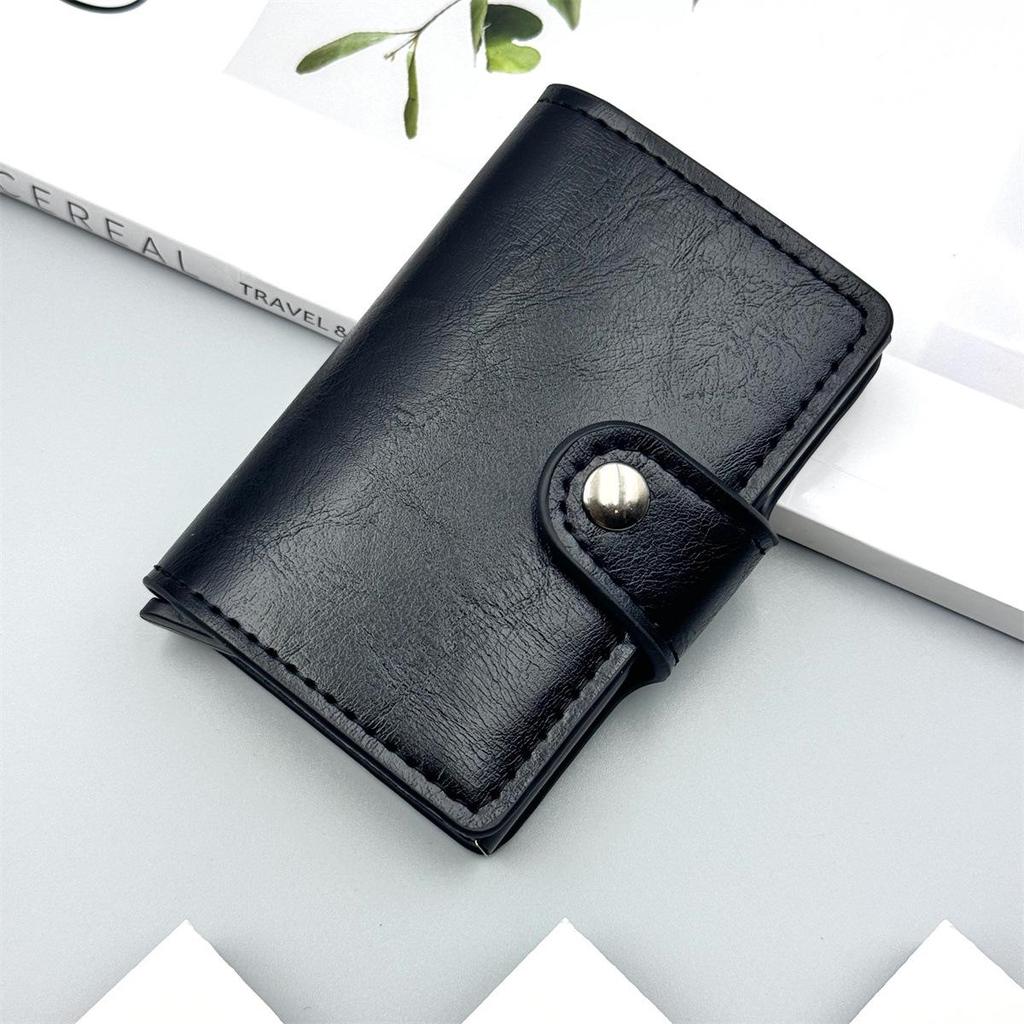 RFID Anti-Theft Pop-Up Card Holder - Large Capacity, Automatic, Anti-Magnetic