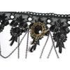 Gothic Lace Choker Black Retro Gothic Punk Style Necklace for Women Girls for Halloween Decorations Party Accessory