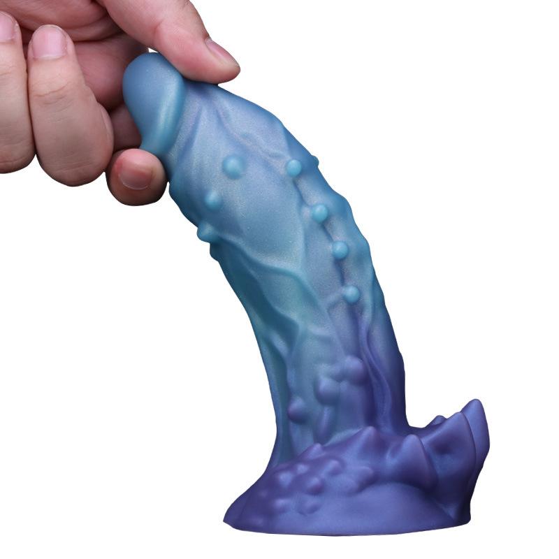 Mixed Color Prick Shaped Penis SM Female Masturbator Alternative Erotic Anal Plug Sexual Product
