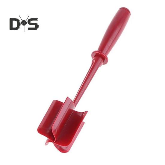 

Мясорубка, ручная мясорубка, толкушка для картофеля, жаропрочная толкушка для говяжьего фарша, кухонный инструмент, безопасный для посуды с антипригарным покрытием красный