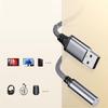 USB to 3.5mm Female Auditory Adapter for Seamlessly Connection of Headphones and Microphones