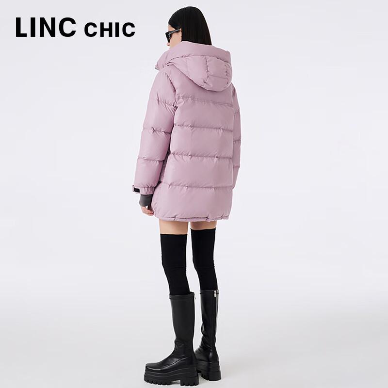 Jinyujie Women's Mid-length Hooded 90% Duck Down Puffer Jacket