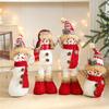 Long-Legged Snowman Doll Christmas Decoration for Tree, Window, and Festive Display