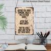 2D Flat Vintage Country-Style Aluminium Metal Sign "Before You Judge" - 8.0X12.0 Inches Inspirational Quote Wall Art, with Pre-Drilled Holes, Bedroom