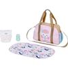 Wickeltasche - BABY BORN - Baby Born - Blumendruck - Inklusive Pflegezubehör - Rosa