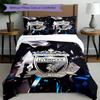 Set copripiumino 3 pezzi (1*Copripiumino + 2*Federe, Senza Nucleo),Set Biancheria da Letto con Stampa di Squadra di Calcio, Decorazione Camera da Letto, Stagione Unica, Regalo di Compleanno