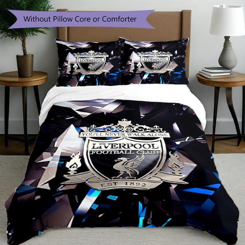 Set copripiumino 3 pezzi (1*Copripiumino + 2*Federe, Senza Nucleo),Set Biancheria da Letto con Stampa di Squadra di Calcio, Decorazione Camera da Letto, Stagione Unica, Regalo di Compleanno
