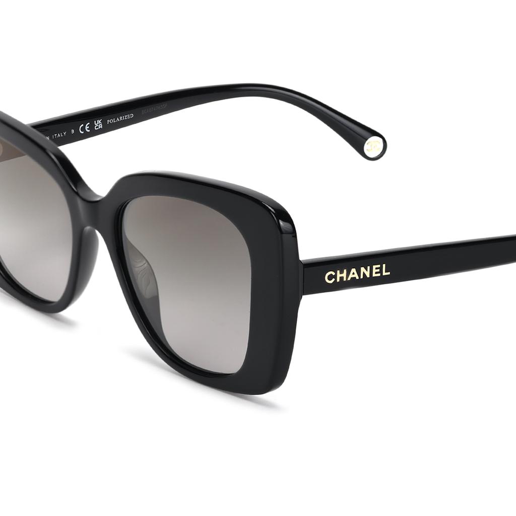 Chanel Okulary przeciwsłoneczne Kształt nieregularny Damskie Okulary przeciwsłoneczne Czarne 22660587