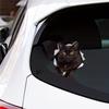 3D Svart Katt Bilfönsterklistermärke
