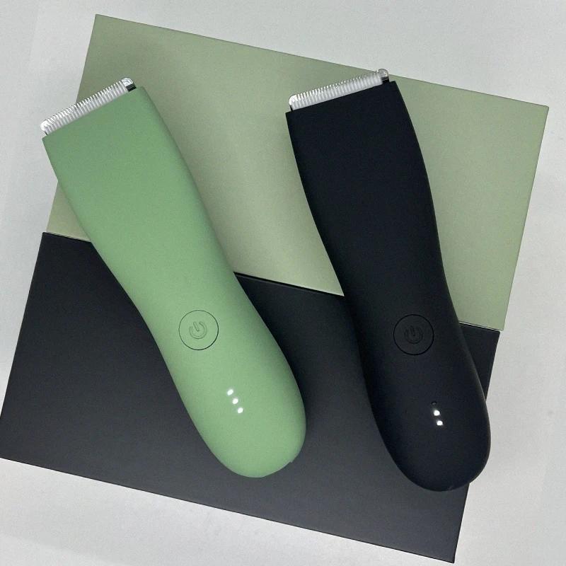 Balls Trimmer Men, Pubic & Body Hair Trimmer Groin Men, IPX7 Waterproof Electric Body Groomer with Replaceable Ceramic Blade