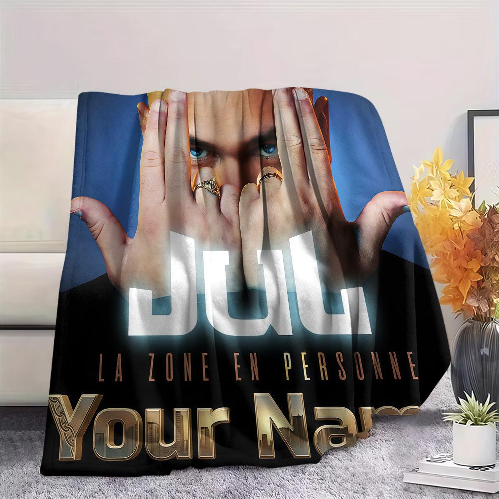 1PC Custom Name JuL C'est Pas Des Lol Patterned Flannel Blanket Suitable For All Seasons for Home Decor Warmth and Comfort Gifts Holiday Present -HE75