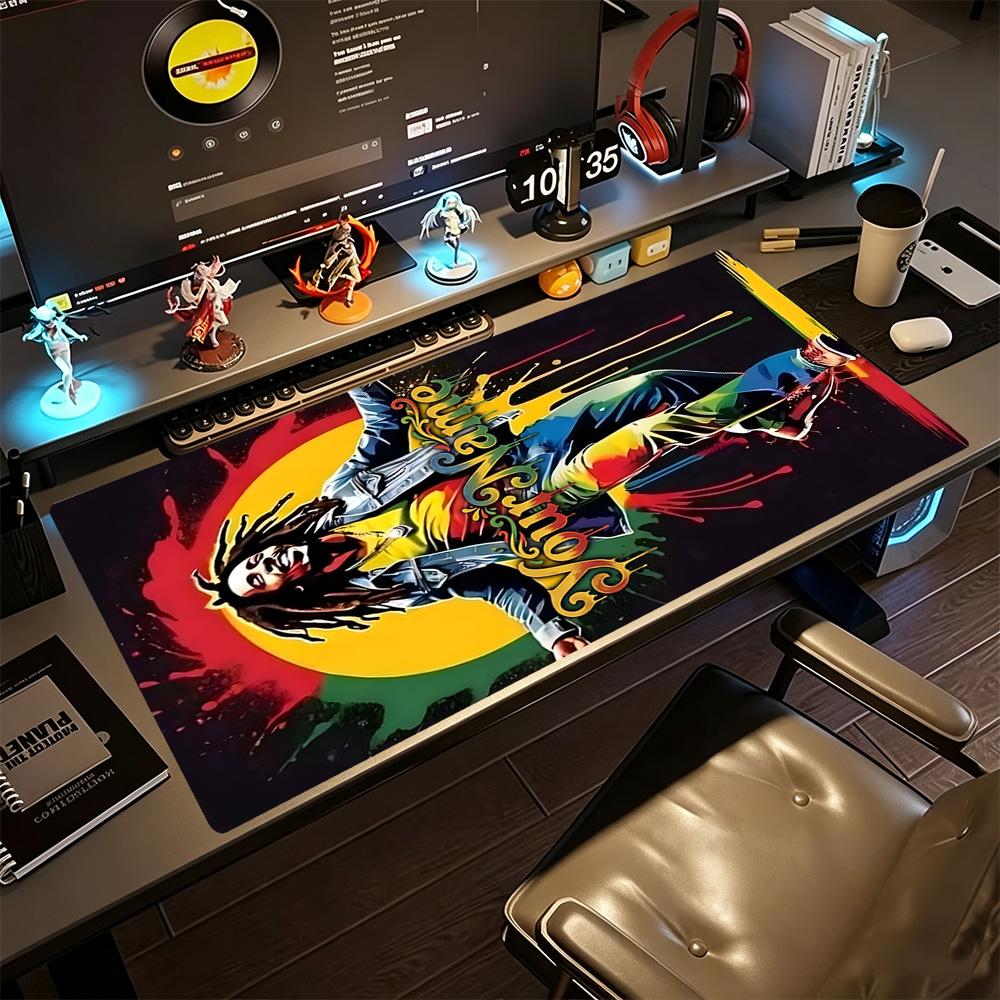 Bob Marley Personalized Name Mouse Pad Gamer Mousepad Office Mouse Mats Non-Slip Rubber Bottom Perfect for Office Laptop Gaming Setup