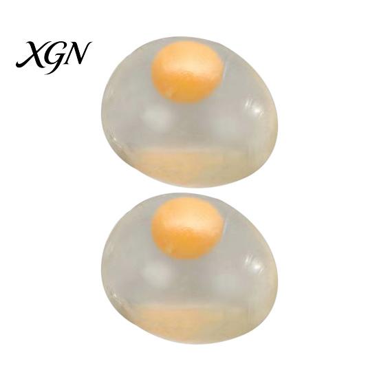 צעצוע כדוריק Yolk Squeeze מ-TPR 1/2/3 יחידות ביצה שקופה צעצוע חרדה חינוכי יחיד כפול אנטי-חרדה פידג'ט רך מתיח כדור לחץ מתנות למסיבה סנסורי