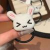 1/2Pcs Cute Plush Strawberry Bunny Hair Tie Hairband For Lolita Girls Cartoon Rabbit Ponytail Hair Rope Sweet Hair Accessories