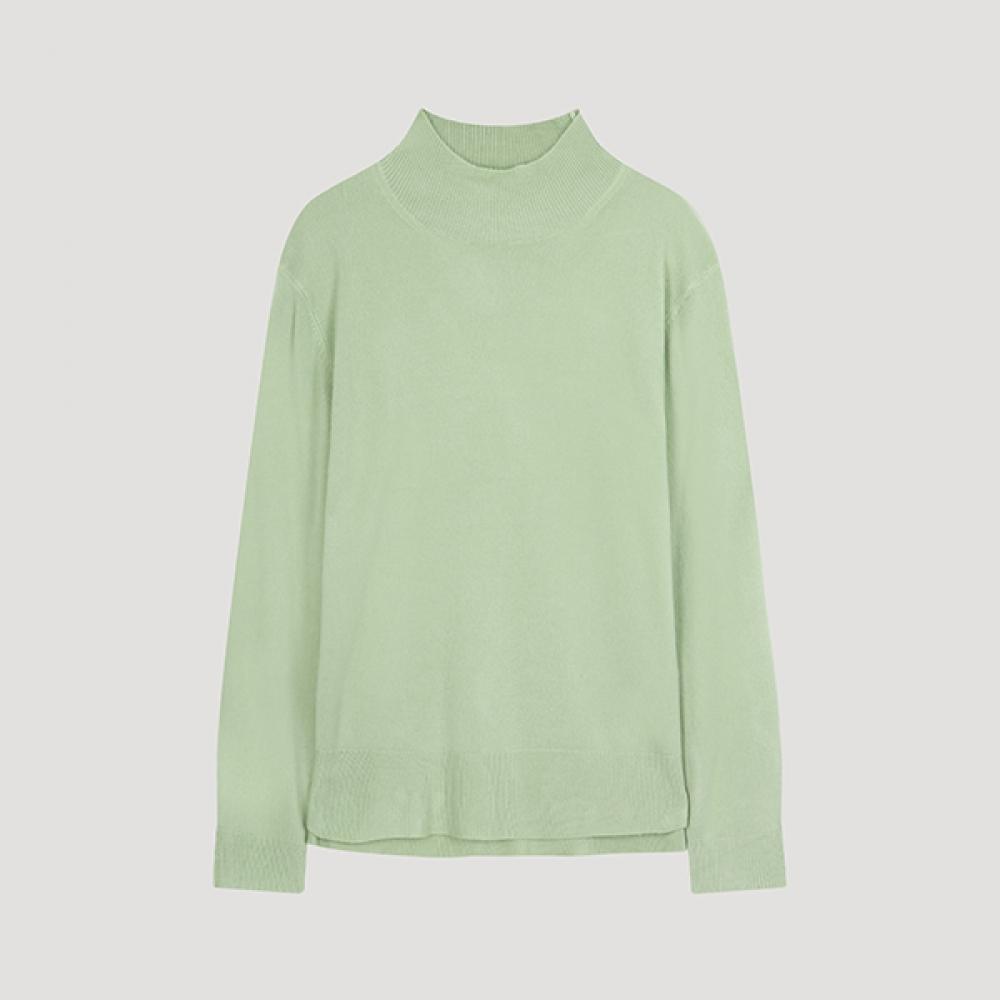 

She S miSS Side Rib Mock Neck Knit SSkpoo42630 Ln Light green/66