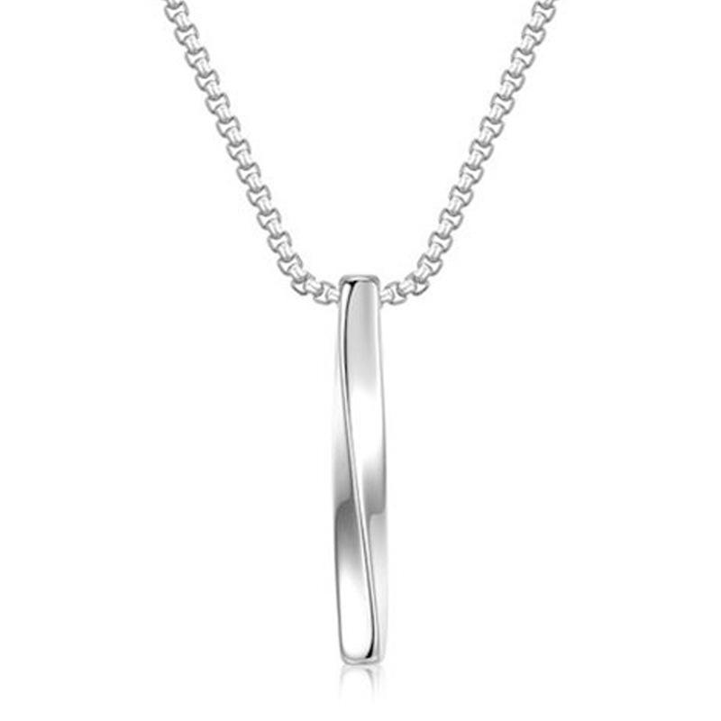 Trendy Spiral Geometric Pendant Necklace: Minimalist Hip-Hop Style for Men, Boys, and Girls In Cool Titanium Steel.