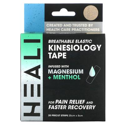 Nastro Kinesiologico Elastico Traspirante, Tono Nudo, 20 Strisce Pretagliate