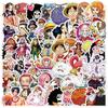 50/100pcs ONE PIECE Anime Stickers Cool Cartoon Decals Kid Toy DIY Stationery Suitcase Car Bike Waterproof Classic Manga Sticker