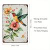 Vintage Watercolor Hummingbird Metal Poster for Living Room Wall Decor