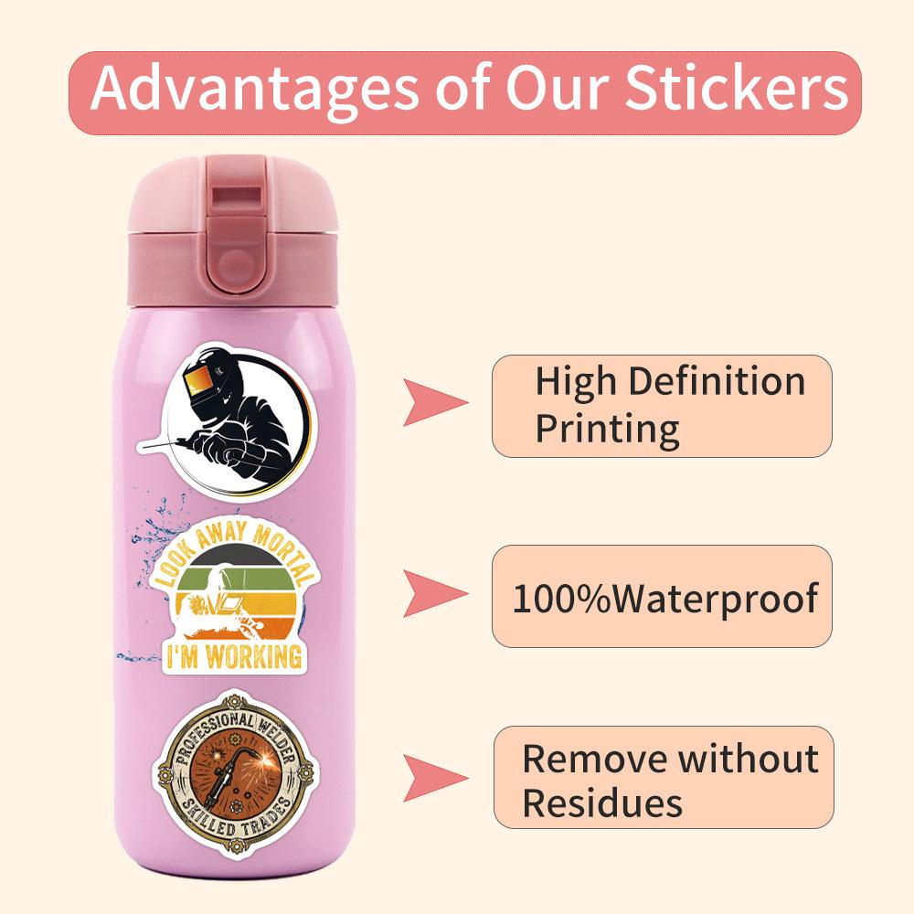 115Pcs Cartoon Creative Electrician Graffiti Stickers Decoration Luggage Phone Guitar Scraphbook Waterproof Sticker Kid Toys
