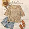 Women's Summer Casual Versatile Hollow Mesh Sweater - Slimming, Comfortable, Trendy Top