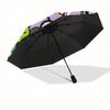 KEROKEROKEROPPI Automatic Folding Umbrella-Simple 8-Rib Design, Bright Cartoon Pattern, Durable Iron Frame, Suitable For Travel, Outdoor, Be