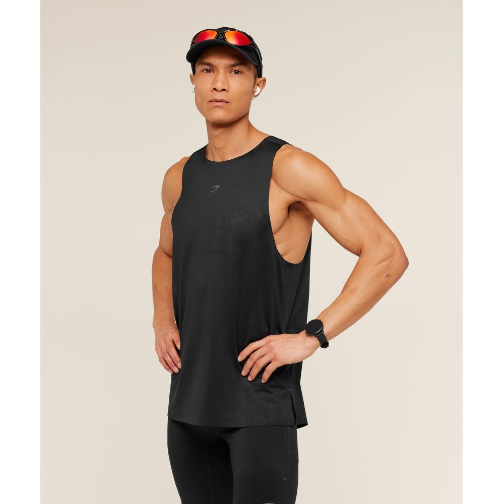 Gymshark Running Elite Tank Black A3b2r Bb2j